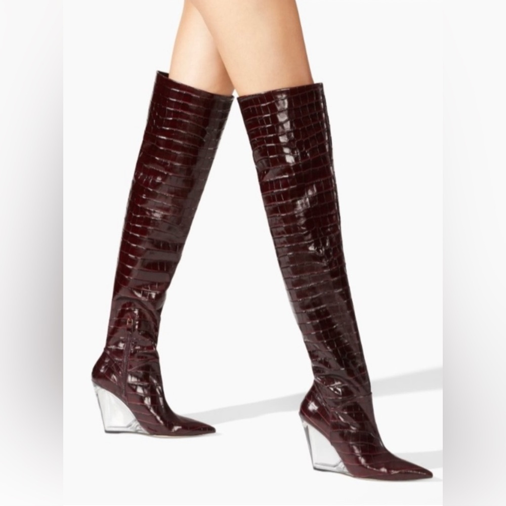 Stuart Weitzman Brand MEW
Lucite 100mm thigh-high boots